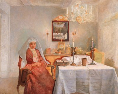 Friday Evening by Isidor Kaufmann